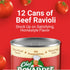 15 oz 12 Pack Beef Ravioli in Hearty Meat Sauce, Large Cans, Bulk - Classic Canned Pasta & Comfort Food for Quick