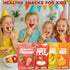 Egcina Pack 8 (4.65oz/132g) Large Freeze Dried Fruit Snacks Variety - Single Bags with Apple, Mango, Strawberry, Banana