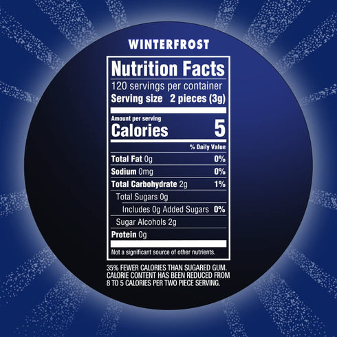 ECLIPSE Gum Winterfrost Sugarfree Chewing Gum; Bulk; 2.9-Ounce; 60 Piece Bottle (4 Bottles)
