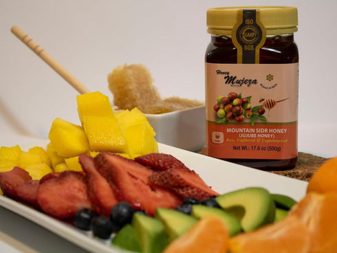 100% (500g 17.6oz) Authentic Mountain Sidr Honey Jujube Honey, Supports Mental Health, Memory and Cognition, Natural