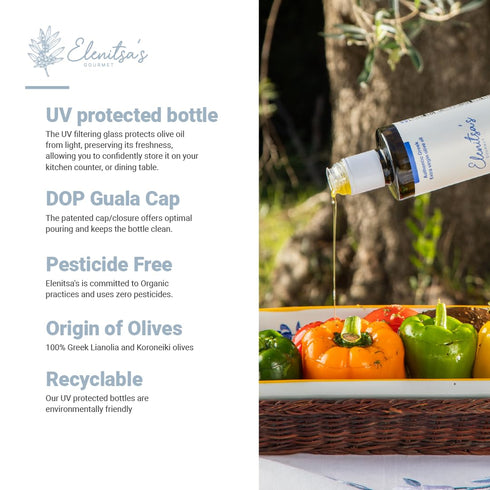 ELENITSA'S GOURMET Elenitsa's Special Select Greek Gourmet Extra Virgin Olive Oil - Perfect for Sauteing, Grilling