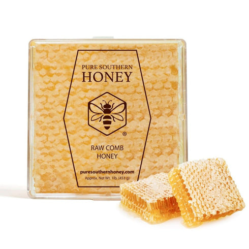 100% (14 (Pack 1)) Raw Edible Honeycomb by Pure Southern Honey Ounce