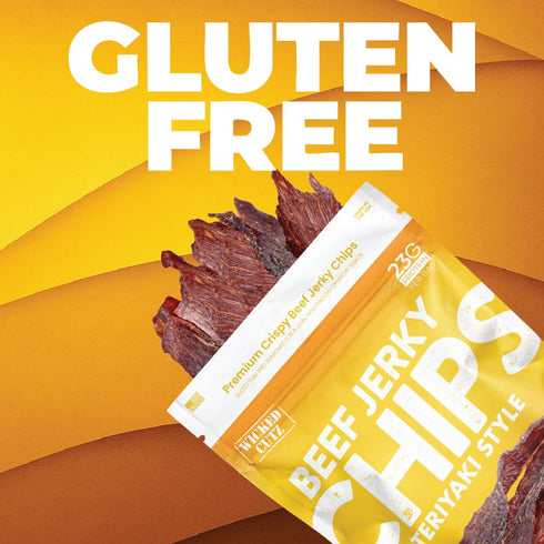 Pack, 28g (4 Wicked Cutz Jerky Chips Variety Up to Protein Per Bag, Cracked Pepper, Teriyaki, Roasted Red Pepper
