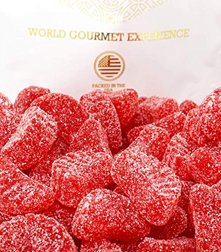 2.5 SweetGourmet Cherry Fruit Slices Sugar Coated Jelly Candy, Pound Bulk Bag