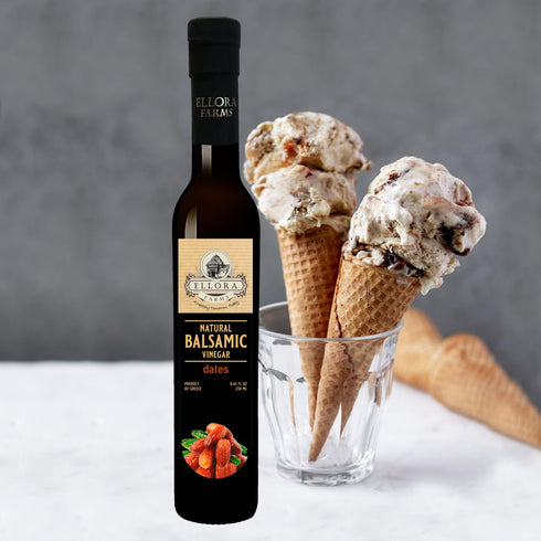 Pack Pack 2 Ellora Farms, Combo Dates and Peach Infused Balsamic Vinegar Creme, All-Natural, No- Additives, No-Added