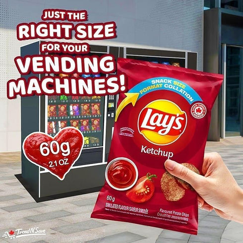 60g/2.1 oz (Pack 4) Lay's Ketchup Flavoured Potato Chips, of Shipped from Canada