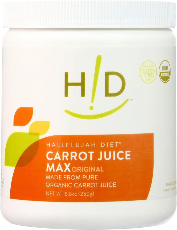 Hallelujah Diet Max Organic Carrot Juice Powder - Made with Pure Organic