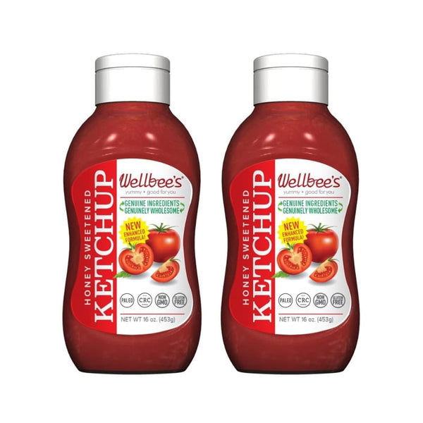 Wellbee's Honey Sweetened Ketchup 2 Pack - No Sugar Added - All