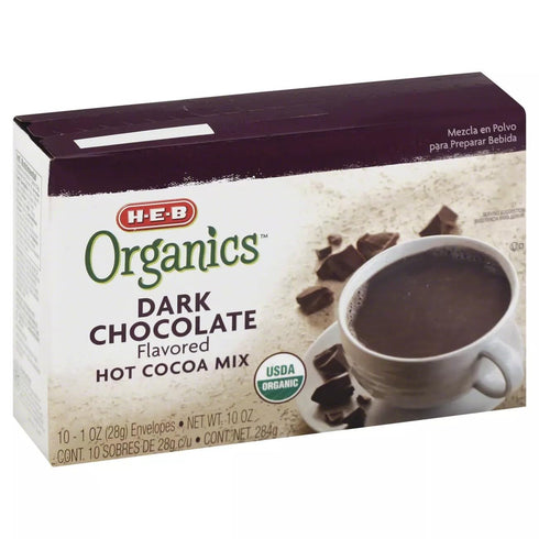 Generic HEB Organics Dark Chocolate Hot Cocoa Mix 10 ct 2 Pack