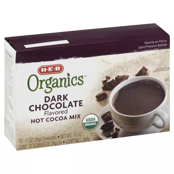 Generic HEB Organics Dark Chocolate Hot Cocoa Mix 10 ct 2 Pack