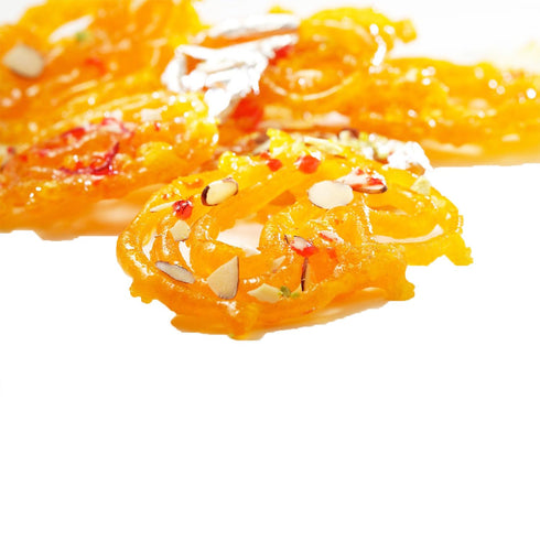 Sukhadia Sweets - Premium Pack - 16oz Premium Kesar Pista Jalebi -