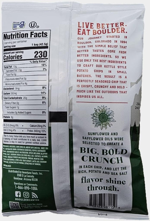1.5 Pack 12 Boulder Canyon | Jalapeno Cheddar | Kettle Style Potato Chips| Ounce | of Bundled by SUPERDEALS