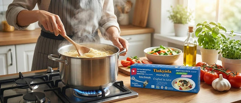 Tinkyada 16 oz (6 Pack) White Rice Spaghetti Pasta, Gluten Free Dry Pasta Made from White Rice