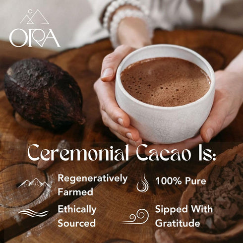 100% 8oz ORA Ceremonial Cacao - Boundless Belize - Organic Cacao - Ethical - Regenerative - High Flavanol - Coffee