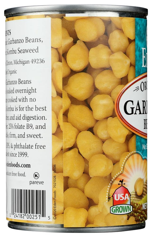 15.0 OZ(pack 4) Eden Organic Garbanzo Beans