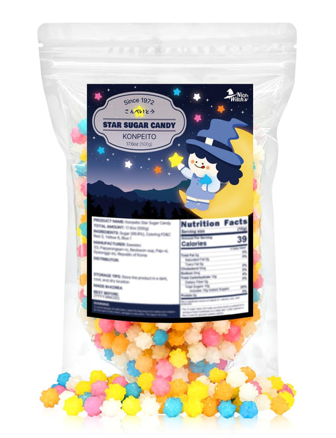 NICE WITCH'S Konpeito Sugar Candy Sweet And Colorful/Handmade Star Candy/ (17.64 Ounce