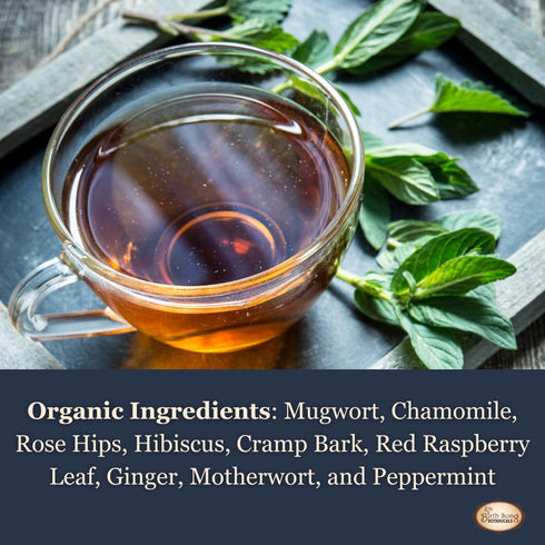 30 Birth Song Botanicals Organic Moon Cycle Menstrual Tea for Women, Herbal Period Cramp & PMS Relief, Hormone Balance
