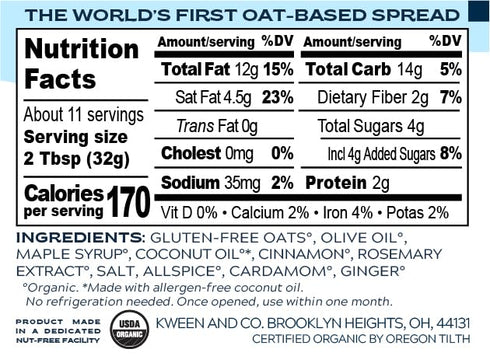 8 12 oz (1 Oat Haus Cinnamon Graham Original Granola Butter | Peanut-free, Almond (Tree-Nut) Free, & School-Safe (Top