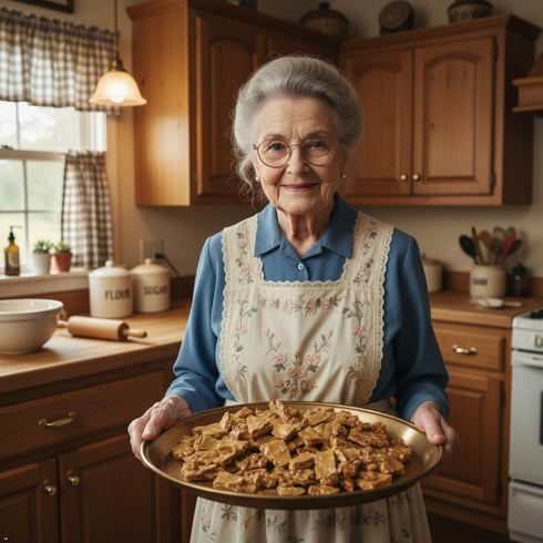 16oz (454g) Granny's Confections Old-Fashioned Peanut Brittle, Box Premium Gourmet Candy