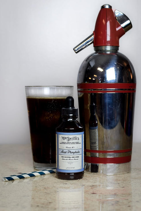 MacSweetie's 4 Acid Phosphate for Drinks, Cocktails & Sodas - Small Batch, Artisan Mixer with Natural Minerals - Adds