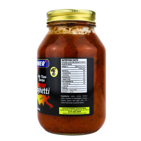 32oz (32oz (Pack 1)) Cajun Power Cajun Spaghetti Pasta Sauce, Jar Authentic Creole-Italian Recipe, Bold and Savory