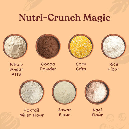 345 Desi Nutri Multi Millet Health Choco Flakes | Ready to Eat Choco Flakes | Millet Choco Flakes | Choco Flakes - gms
