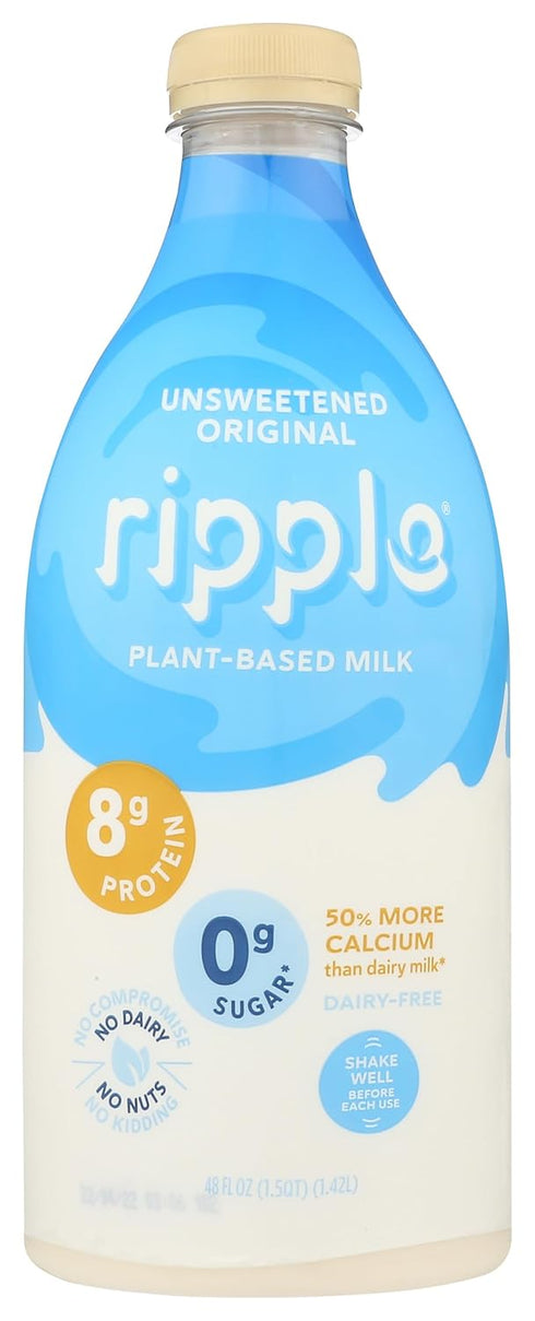 Ripple, Pea Milk, Original, Unsweetened, 48 Oz
