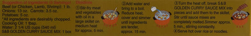 S&B 3.2 oz (Pack 4) , Golden Curry Japanese curry Mix, Medium Hot