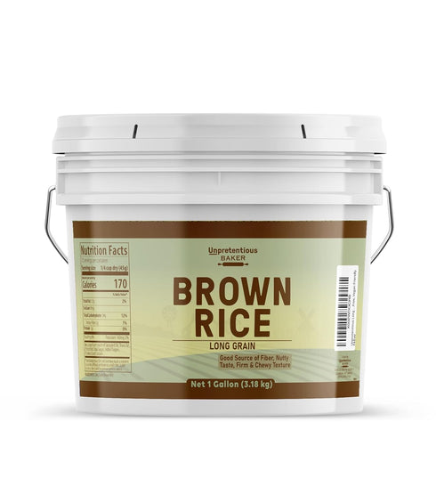 Unpretentious Long Grain Brown Rice, 1 Gallon, Non-GMO, Gluten Free, Vegan Friendly