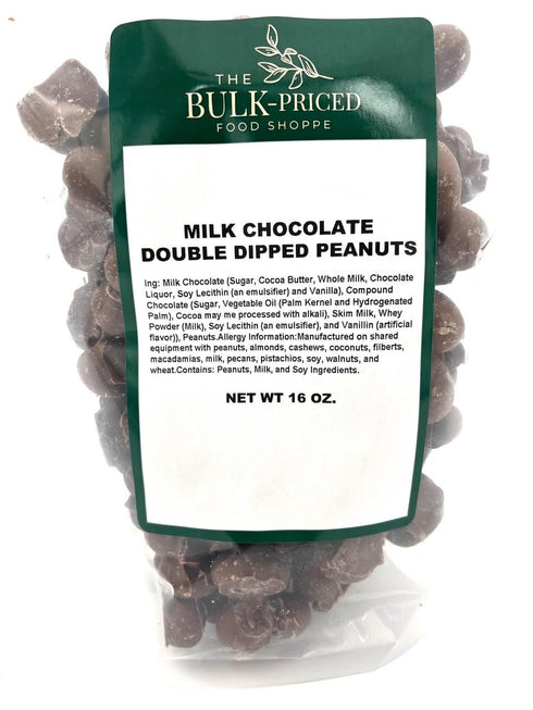 Milk Chocolate Double Dipped Peanuts, Bulk Size (1 lb. Resealable Zip Lock