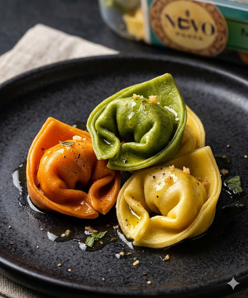 Generic Mozzarella 6) Nuovo Tri-color & Herb Tortelloni (Case