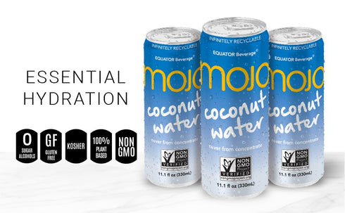 11.1 Oz (Pack 24) MOJO Coconut Water | Hydration Drink & Sports Drink | Electrolytes | Vitamin B & C | Hydration Drink