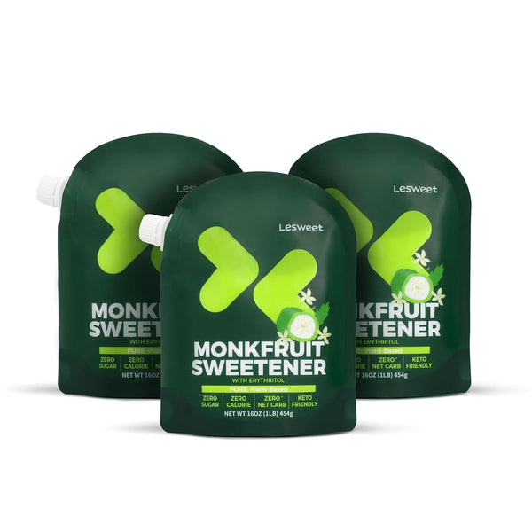 Lesweet Monk Fruit Sweetener with Erythritol, Monk Fruit Extract, 1:1 White Sugar