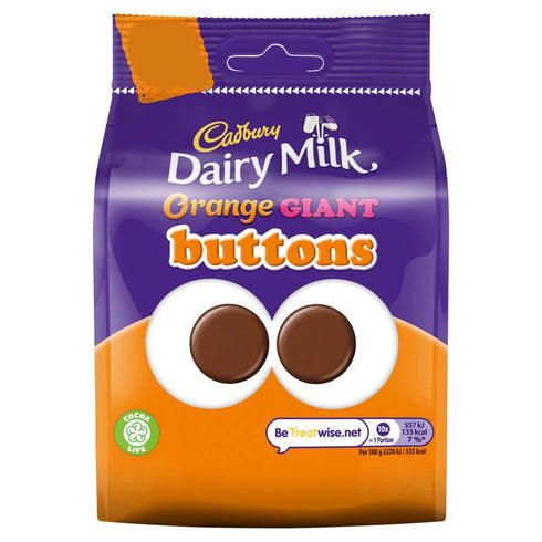 My Africa Caribbean Dairy Milk Orange Giant Buttons Chocolate Bag 95g