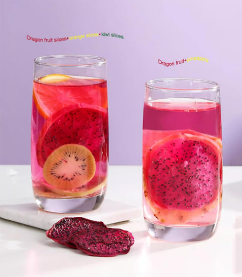 HanNainai 5oz/150g ,Dried Dragon Fruit Slices, Soft and Chewy, Dried Dehydrated Purple Dragon Fruit Slices Resealable