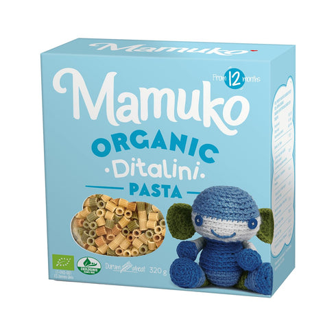 MAMUKO 4-Pack 12+ 12 Organic The Beginning Pasta Variety Mix (Ditalini, Stelline, Risone, Capellini) Quick-Cook Pasta