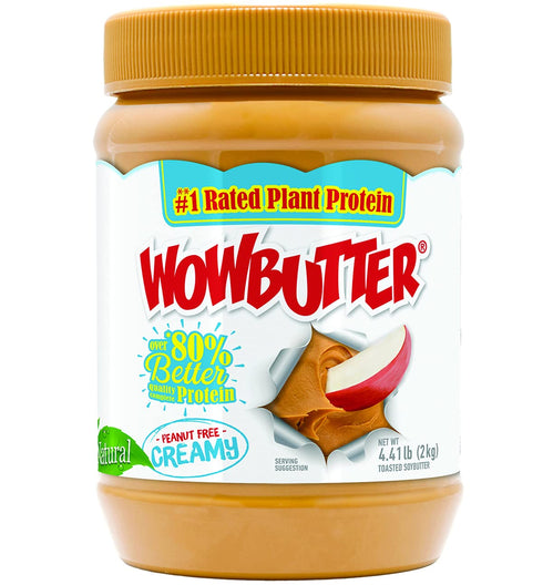 4.4lb 2 Pack Wowbutter Natural Peanut Free Creamy Jars