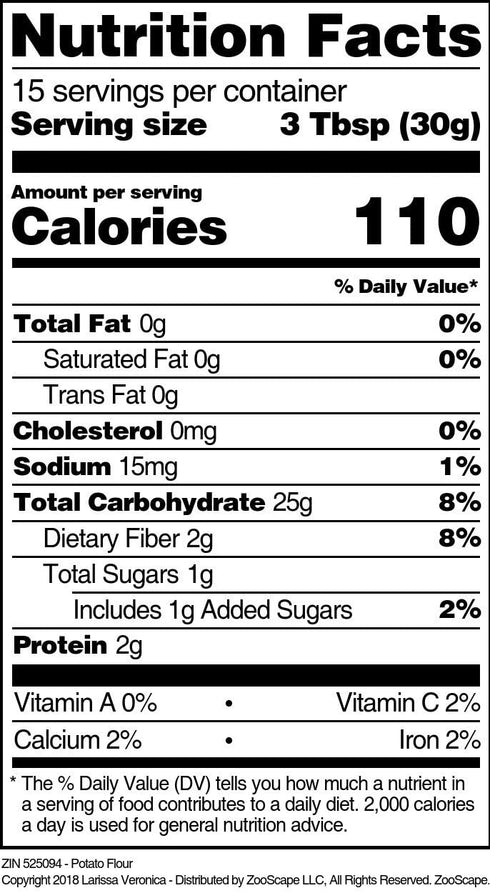 Larissa Veronica (16 oz, 525094) Potato Flour ZIN: