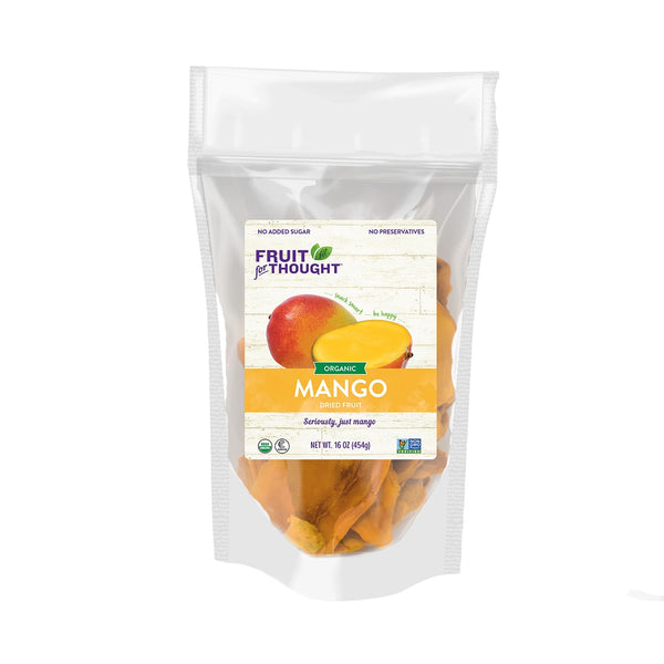 Fruit for Thought Organic Dried Mango | Dried Fruit Snack Packs Ideal