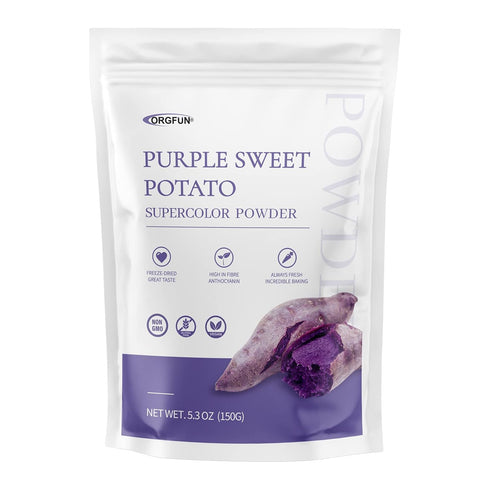 ORGFUN Purple Sweet Potato Powder, 100% Natural Ube (Purple Yam) Powder, Locally