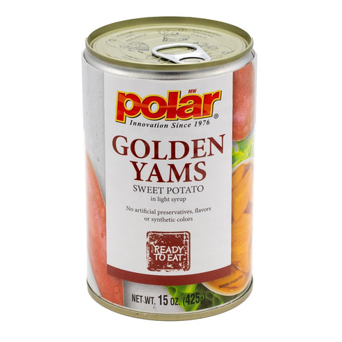 15oz (Pack 6) MW Polar Golden Yams Sweet Potato in Light Syrup