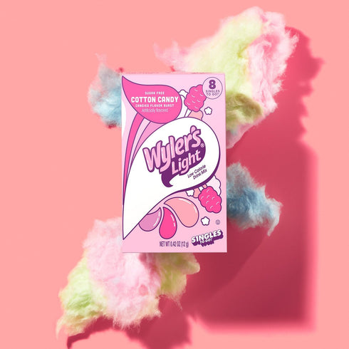 Pack 5 Wyler's Light Variety of - One Box of Each Flavor - Cotton Candy, Peach Ring, Banana, Vanilla, and Kiwi Lime