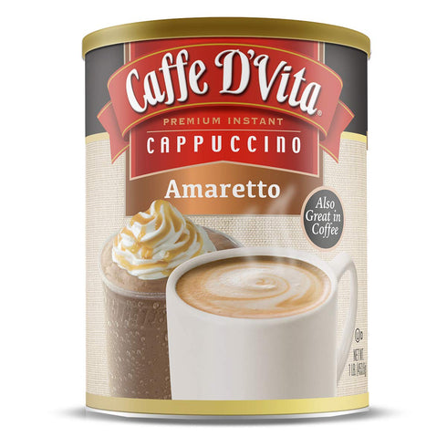 Caffe D'Vita Amaretto Cappuccino Mix - No Cholesterol, No Trans Fat, 99%