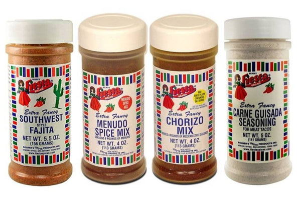 Bolner's Fiesta Mexican Meat Seasonings Variety Bundle: (1) Southwest Fajita, (1) Carne Guisada, (1)