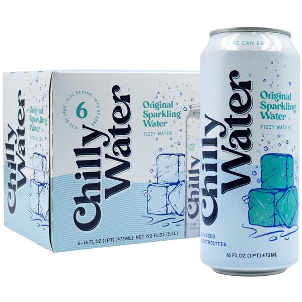 Chilly Water Purified - 16oz Cans (6 Pack - Sparkling - 16oz Cans, Sparkling