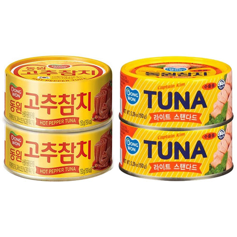 BOX OF LIFE Dongwon Tuna Combo Pack (Tuna Light Standard 150g x 2, Tuna With