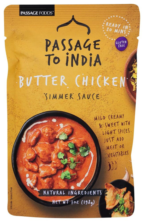 Passage To India Butter Chicken Simmer Sauce, 7 Ounce - 6 per