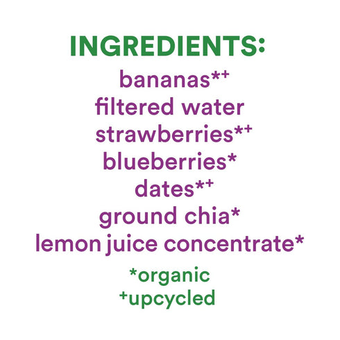 Pack 24 Sweet Nothings, Banana Berry, USDA Organic Kids' Squeezable Fruit Smoothie Popsicle Pops, Value of - Dye-Free