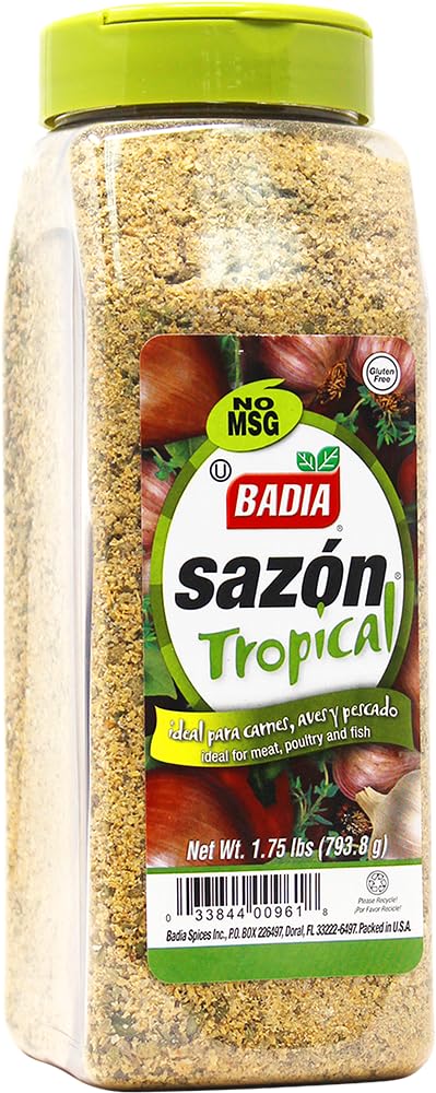 1.75 lbs (Pack 2) Badia Sazon Tropical, - Zesty Blend for Meats, Poultry, Seafood