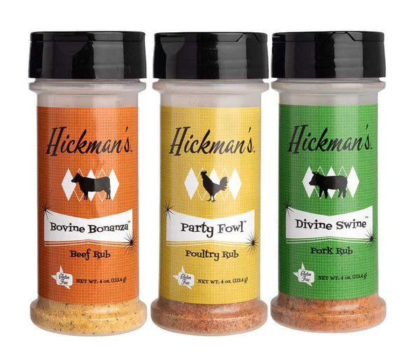 Hickmans Chicken Pork and Beef Rub Package - Great for Grilling Pork,